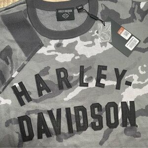 Harley-Davidson Gray Camouflage Crewneck Sweater